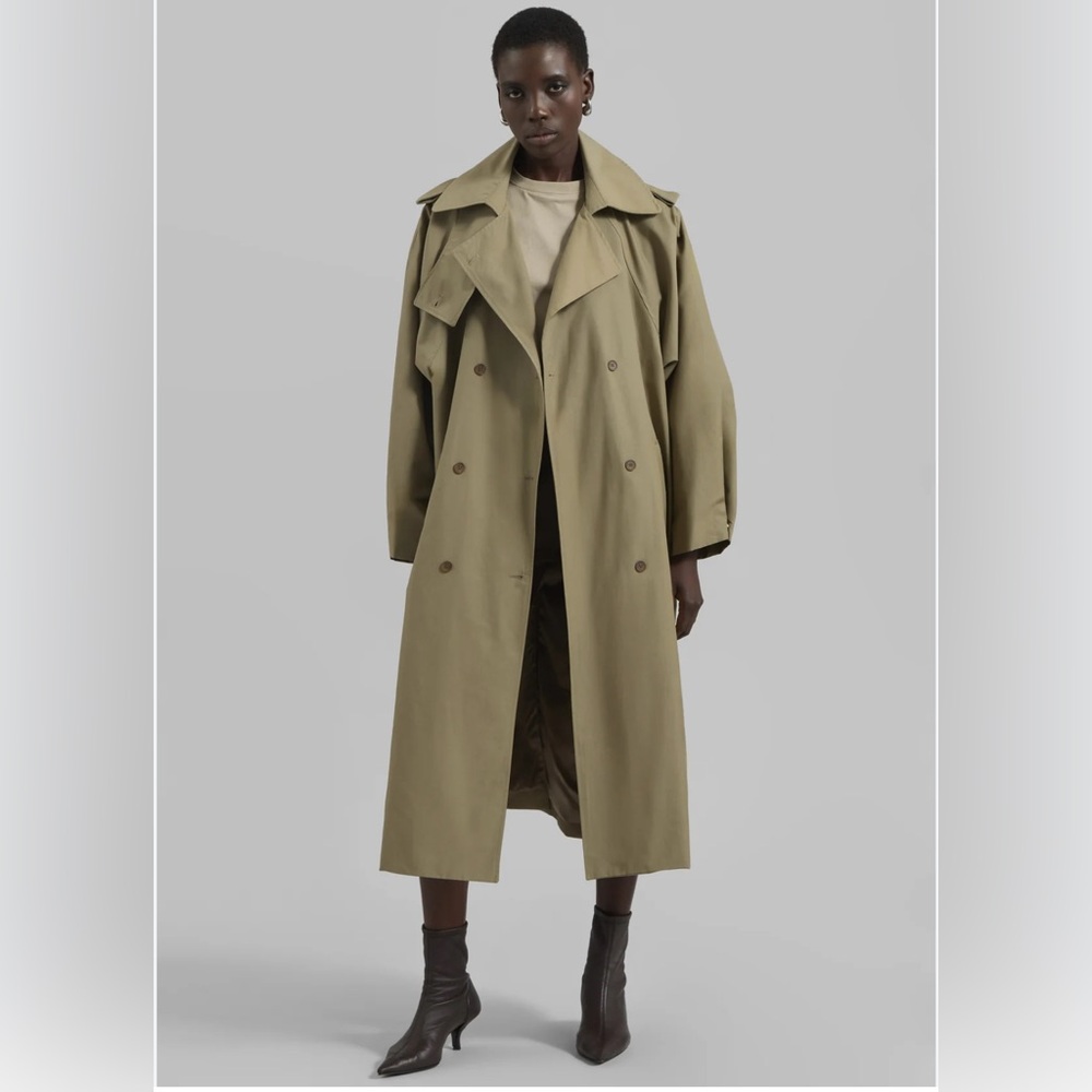 The Frankie Shop Olive Trench Coat